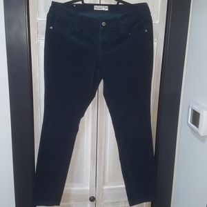 Dark cords bluish green skinny cords